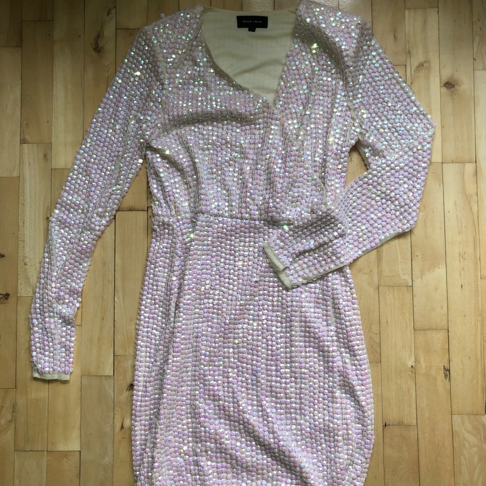 Missguided sequin mini wrap dress